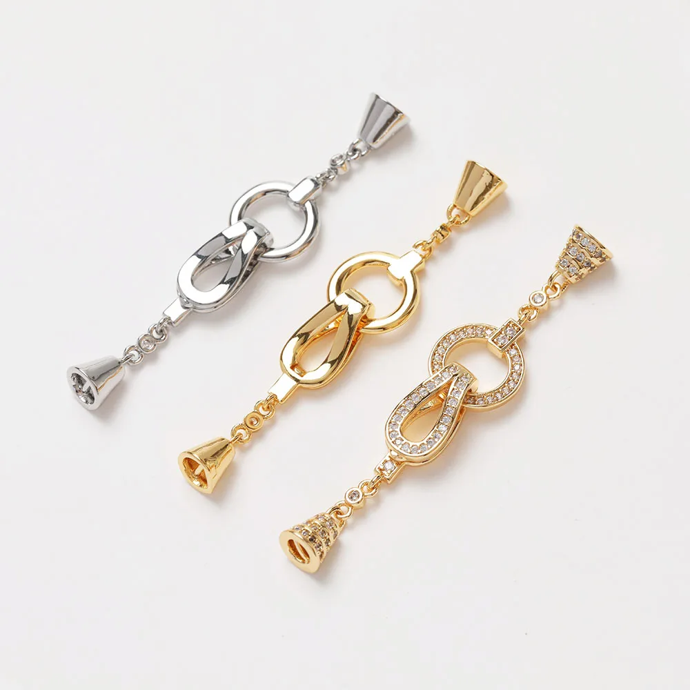 Jewelry Making Tools And Supplies - 1PCS Cz Pave Naszyjnik Złącza Biżuteria