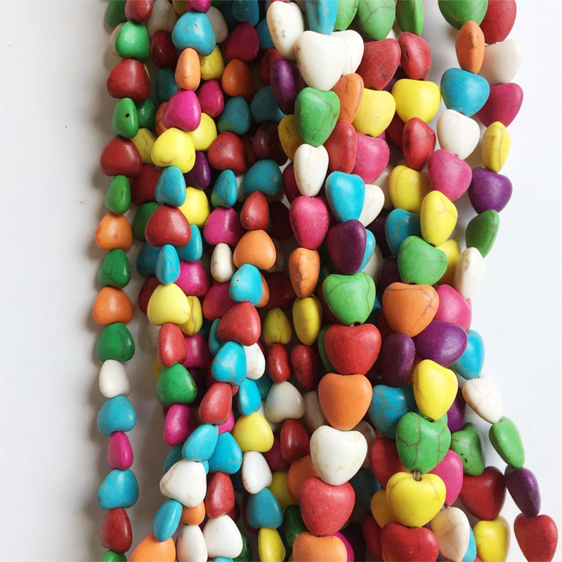 Seed Bead Tube - Serce błękitne niebo Howlite koraliki liczydło
