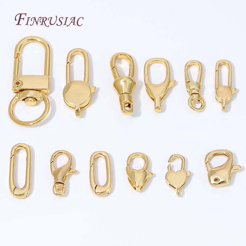 Jewelry Making Materials - Złote (18K) Mini Zapięcie Sprężynowe w