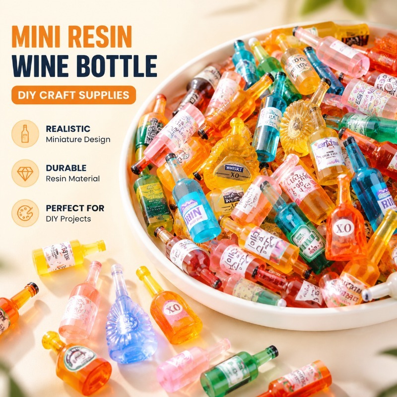 Jewelry Making With Resin - Miniaturowa imitacja butelki wina, ozdoba z