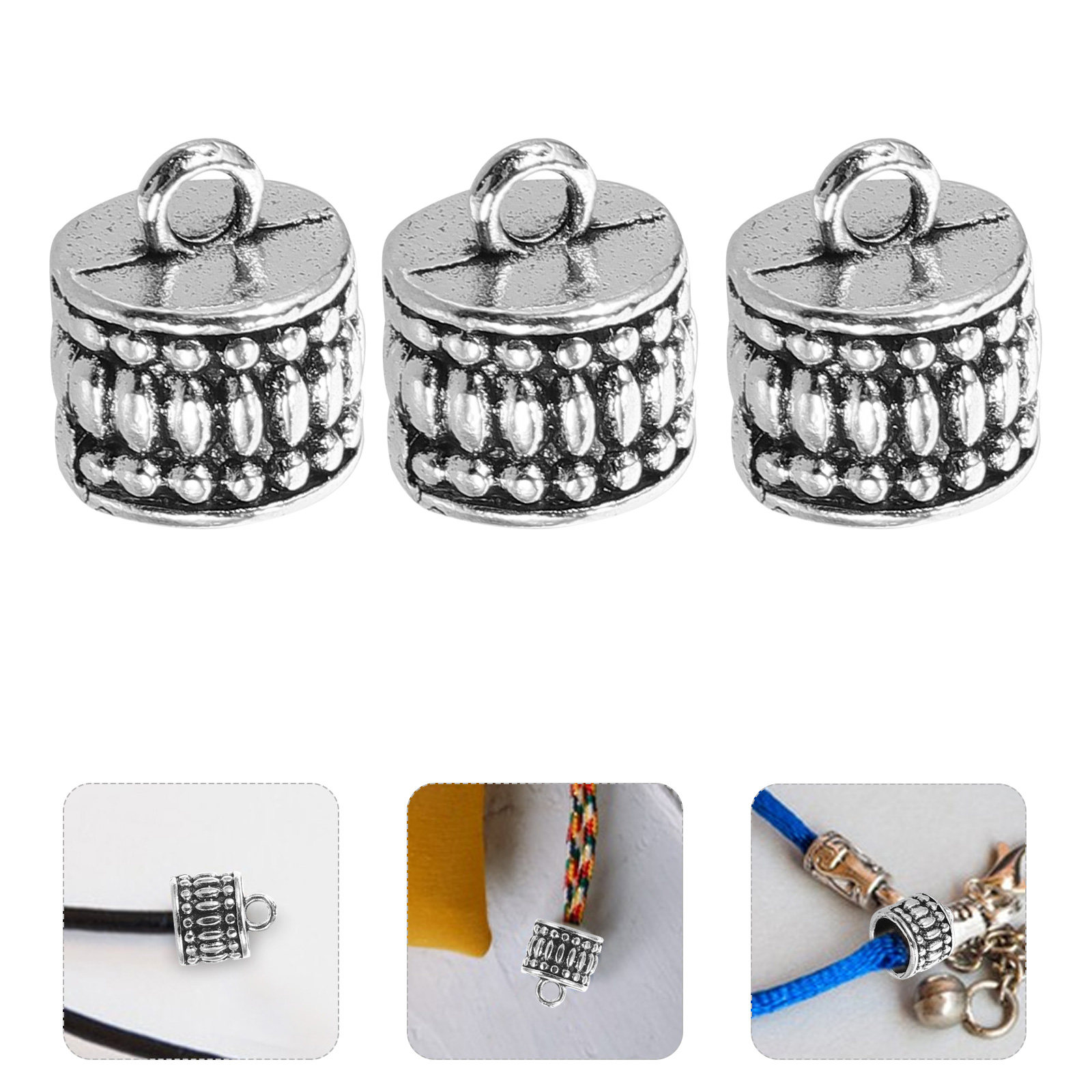 Jewelry Making Silver - 20 szt. tybetańskich srebrnych zawieszek, metalowych