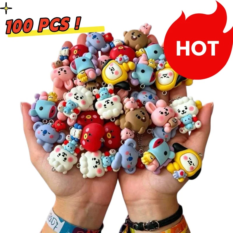 Jewelry Making With Resin - 7 szt. BT21 Żywiczne Charmsy z