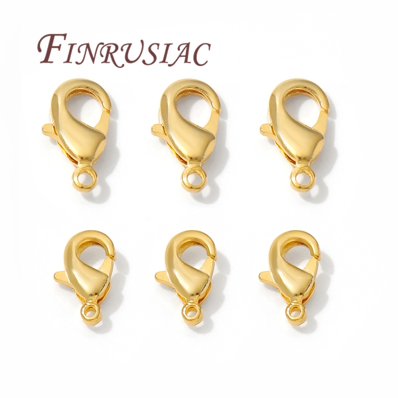 Jewelry Making Materials - 10mm 12mm 18K pozłacane zatrzaski homara