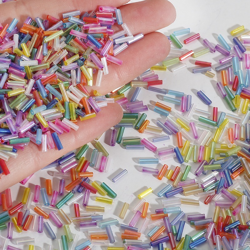 Seed Bead Tube - Koraliki kryształowe w kształcie ryżu 2x7mm,