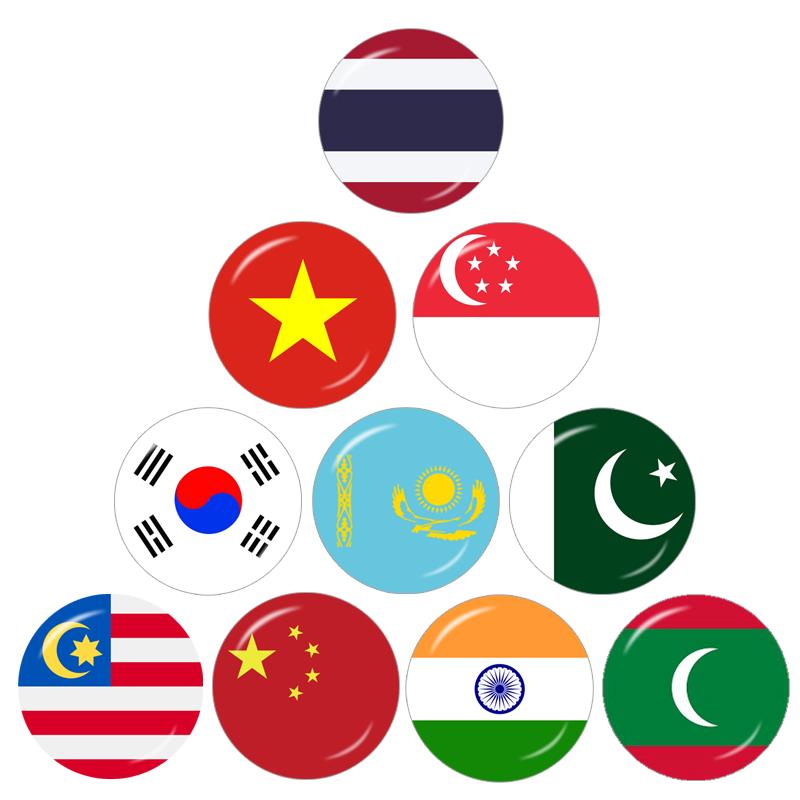 Jewelry Making Singapore - Azja flaga chiny tajlandia Singapore India