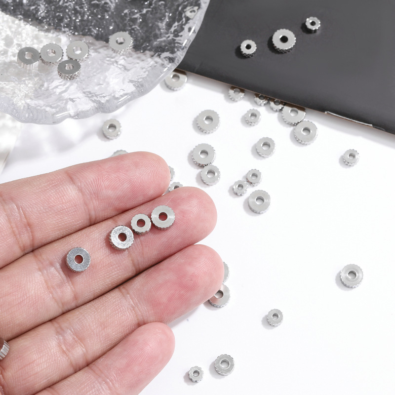 30 szt. Teksturowanych koralik – Jewelry Making Silver recenzja i cena