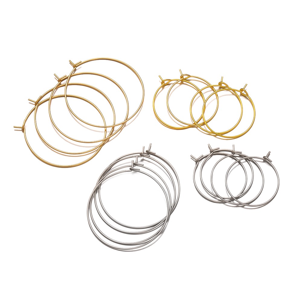 50 szt. Kolczyki koła ze stali – Jewelry Making Silver recenzja i cena
