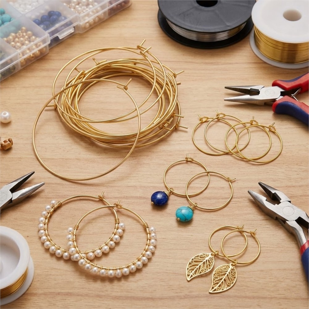 50 szt. Kolczyki koła ze stali – Jewelry Making Silver recenzja i cena