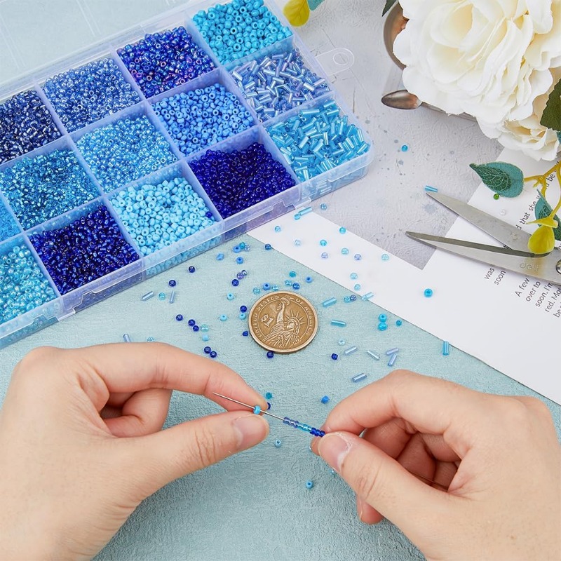 15000 sztuk 15 stylów Niebiesk – Seed Bead Tube recenzja i cena
