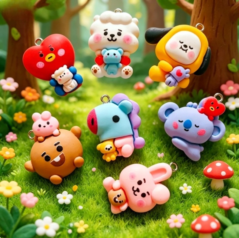 7 szt. BT21 Żywiczne Charmsy z – Jewelry Making With Resin recenzja i cena