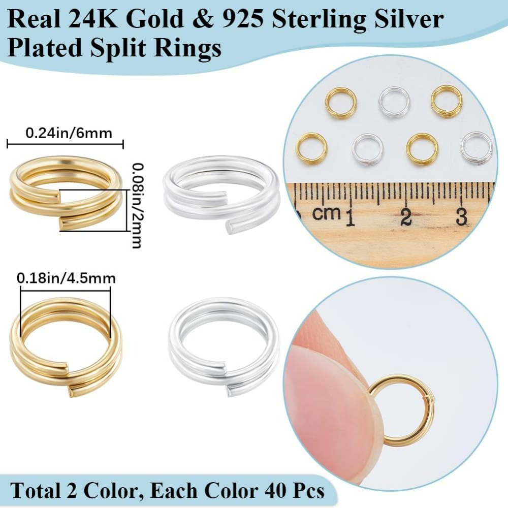 1 pudełko 80 sztuk dzielonego  – Jewelry Making Silver recenzja i cena